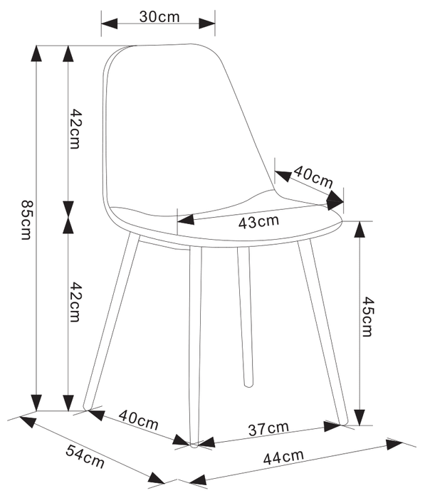 CHAISE SCANDINAVE VELOURS ROSE PALE PIED CHROME