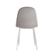 CHAISE SCANDINAVE VELOURS GRIS PIED CHROME - image 3