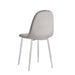 CHAISE SCANDINAVE VELOURS GRIS PIED CHROME - image 2