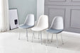 CHAISE SCANDINAVE VELOURS GRIS PIED CHROME - image 5