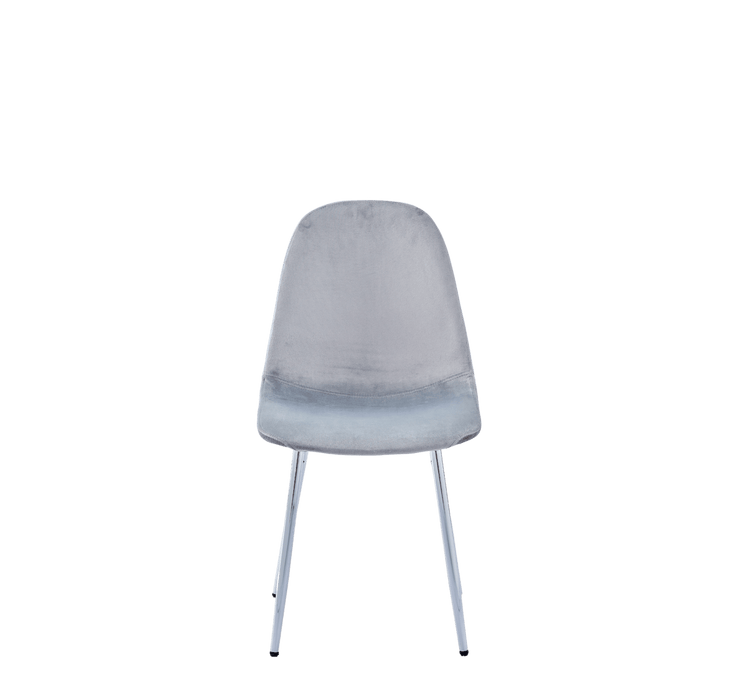 Lot de chaises SCANDINAVE en velours pieds chrome - image 1