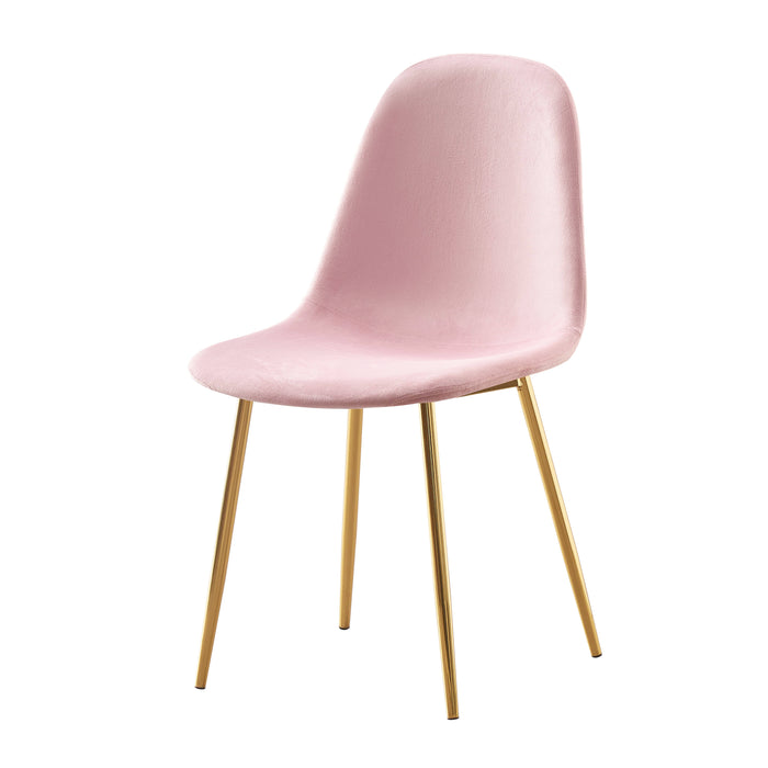 CHAISE SCANDINAVE GOLD VELOURS ROSE PALE - image 1