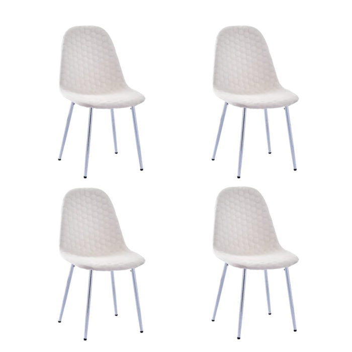 Lot de chaises Scandinave ALVEOLE Chrome - image 2