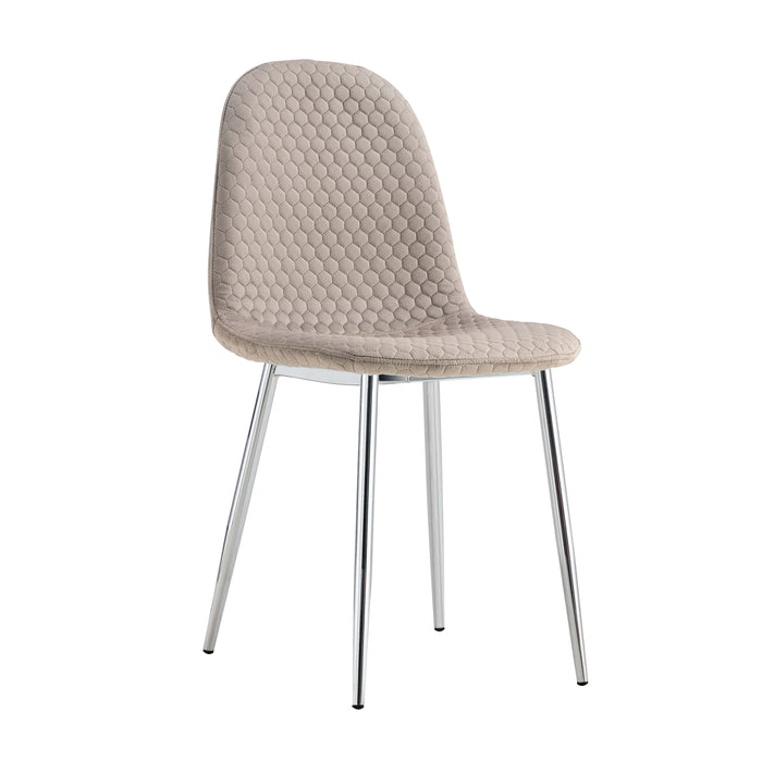 Lot de chaises Scandinave ALVEOLE Chrome - image 1