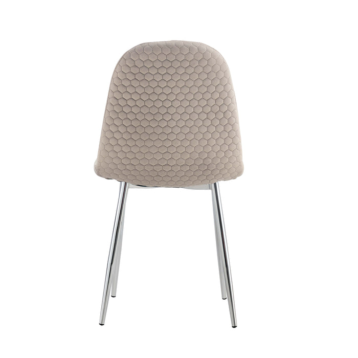 Lot de chaises Scandinave ALVEOLE Chrome - image 2