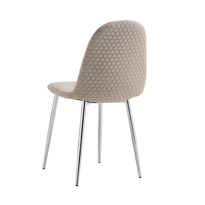 Lot de chaises Scandinave ALVEOLE Chrome - image 3