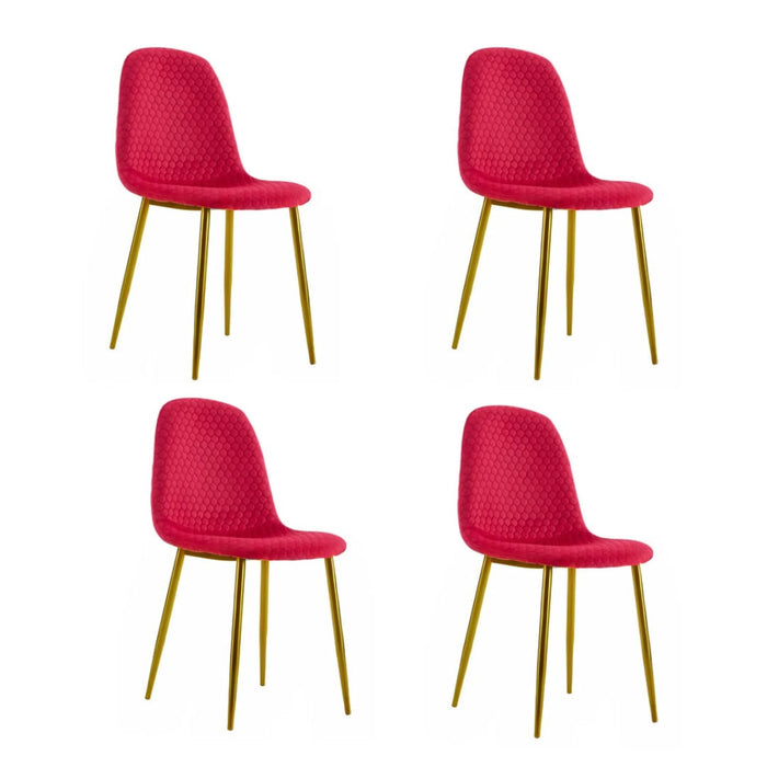 Lot de chaises Scandinave ALVEOLE Gold - image 2