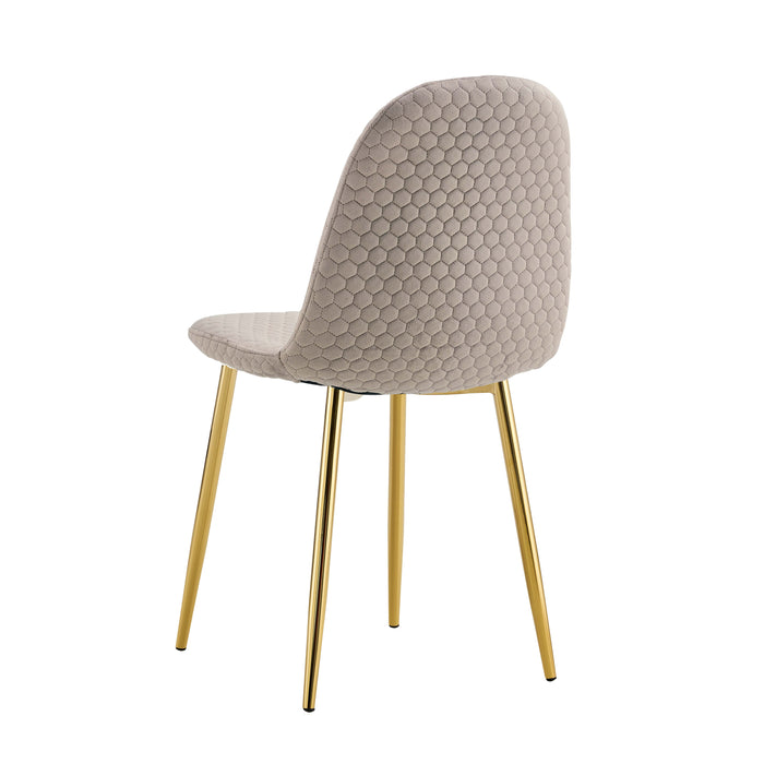 Lot de chaises Scandinave ALVEOLE Gold - image 3
