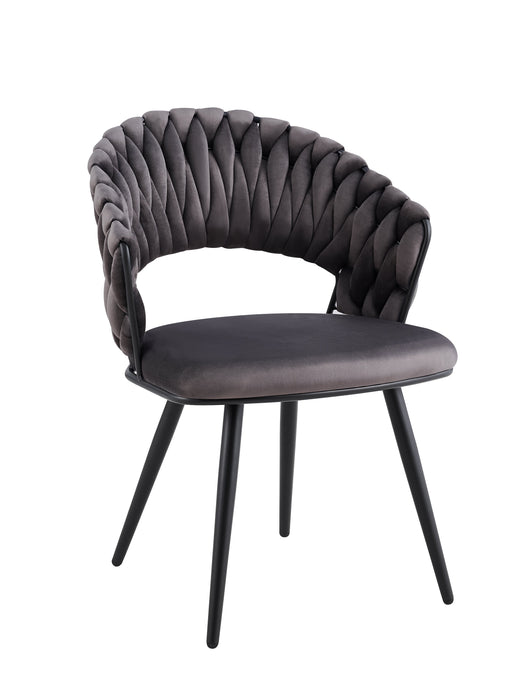 Lot de 2 chaises Carolina Pieds Métal Noir - image 1