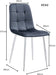 CHAISE ELISA PIED CHROME VELOURS ANTHRACITE - image 4