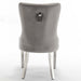 Lot de 2 chaises POIGNEE Clouté en velours pied chromé - image 3