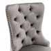 Lot de 2 chaises POIGNEE Clouté en velours pied chromé - image 5