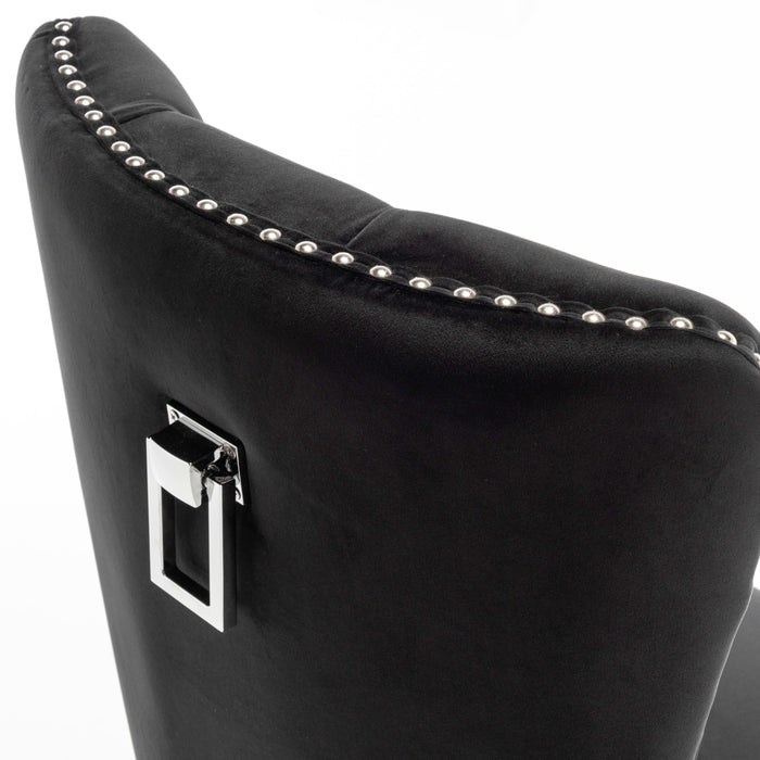 CHAISE POIGNEE RECTANGLE CHROME NOIR - image 4