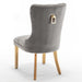 Lot de 2 chaises POIGNEE Clouté en velours pied Gold - image 5