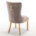 Lot de 2 chaises POIGNEE Clouté en velours pied Gold - image 5