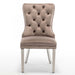 Lot de 2 chaises POIGNEE Clouté en velours pied chromé - image 1