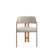 Chaise mellow pied effet bois assise grain sable - image 1