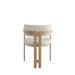 Chaise mellow pied effet bois assise grain sable - image 2