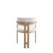 Chaise mellow pied effet bois assise velours beige - image 3