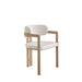 Chaise mellow pied effet bois assise velours beige - image 2