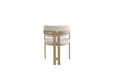 Chaise mellow pied métal chêne griffé assise grain sable - image 3