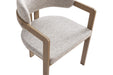 Chaise mellow pied métal chêne griffé assise tweed cappuccino - image 4