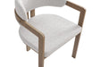 Chaise mellow pied métal chêne griffé assise tweed latte - image 4