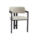 Chaise mellow pied metal noir assise grain sable - image 2