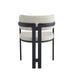 Chaise mellow pied metal noir assise grain sable - image 3