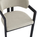 Chaise mellow pied metal noir assise grain sable - image 4