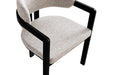 Chaise mellow pied noir assise tweed cappuccino - image 4