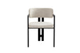 Chaise mellow pied noir assise tweed cappuccino - image 1