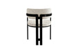 Chaise mellow pied noir assise tweed cappuccino - image 3