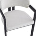 Chaise mellow pied metal noir assise tweed latte - image 4