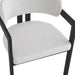 Chaise mellow pied metal noir assise tweed latte
