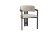 Chaise mellow pied effet noyer assise grain sable - image 2