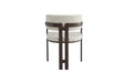 Chaise mellow pied effet noyer assise grain sable - image 3