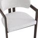 Chaise mellow pied effet noyer assise tweed latte - image 4