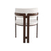 Chaise mellow pied effet noyer assise velours beige - image 3