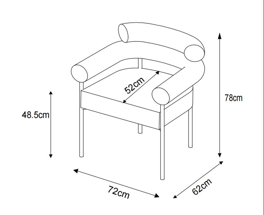 CHAISE AVEC ACCOUDOIR BULLE PIED CHROME DOUDOU BLANC - image 2
