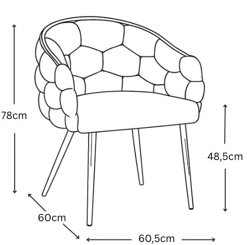 CHAISE BALLON GOLD VELOURS NOIR - image 4