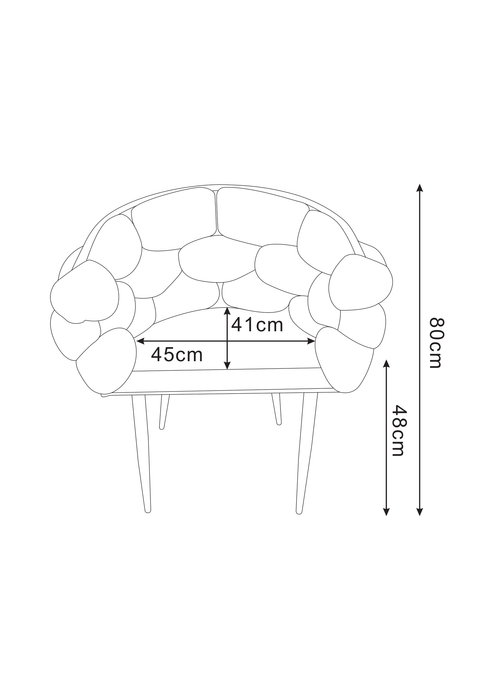 CHAISE BALLON METAL NOIR TAUPE - image 3
