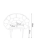 CHAISE BALLON METAL NOIR TAUPE - image 3