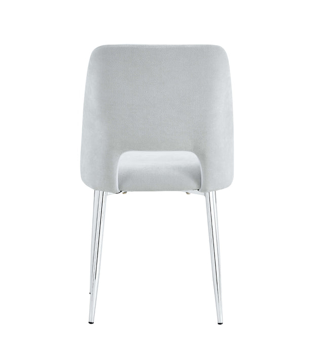 Lot de 4 chaises AVA Chrome Tissu Serge Gris - image 3