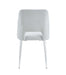 Lot de 4 chaises AVA Chrome Tissu Serge Gris - image 3