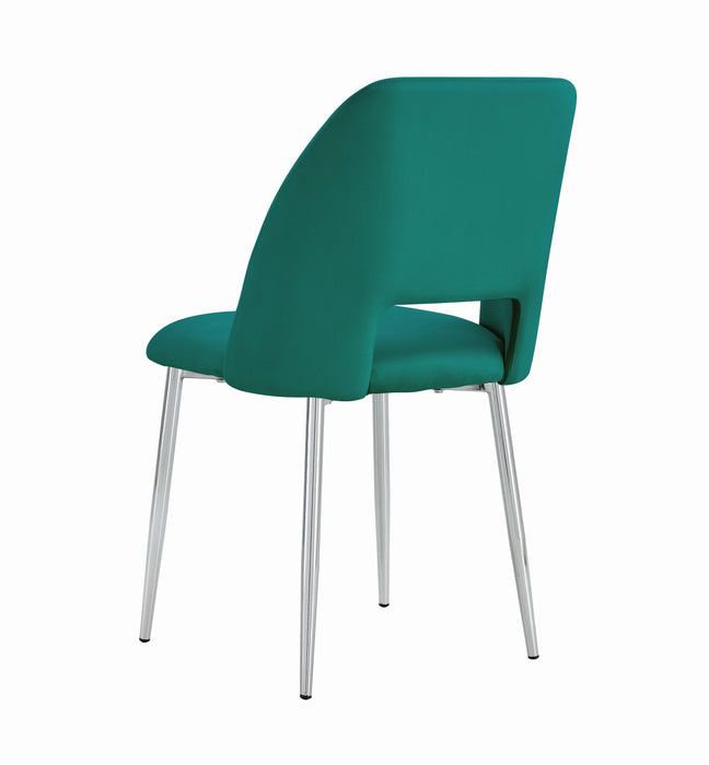CHAISE AVA CHROME VELOURS VERT - image 4
