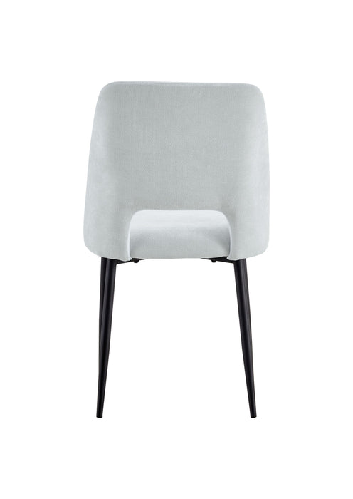 Lot de 4 chaises AVA Métal noir Tissu Serge Gris - image 3