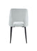 Lot de 4 chaises AVA Métal noir Tissu Serge Gris - image 3