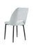 Lot de 4 chaises AVA Métal noir Tissu Serge Gris - image 4