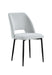 Lot de 4 chaises AVA Métal noir Tissu Serge Gris - image 5